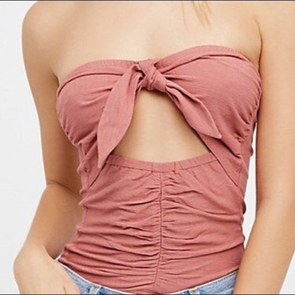FREE PEOPLE Bow tube top